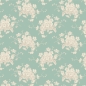 Preview: Tilda Patchwork Stoff Baumwolle - Sunday Brunch - White Flower Teal